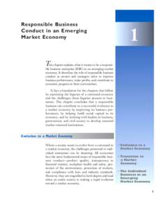 Responsible Business Conduct in an Emerging Market Economy 1