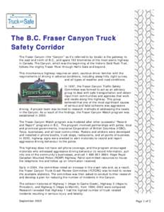 Lower Mainland / Fraser River / Road safety / Rumble strip / Truck driver / Road traffic safety / Automobile safety / Hope /  British Columbia / Fraser Valley / Transport / Land transport / Road transport