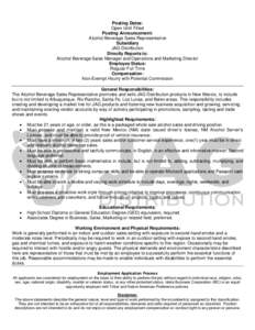 Application for employment / Isleta Pueblo /  New Mexico / Business / Sales management / Alcoholic beverage / New Mexico / Employment / Recruitment