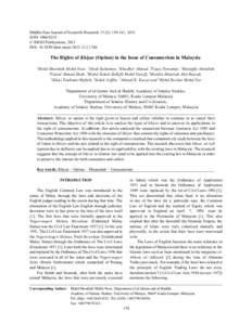 Middle-East Journal of Scientific Research 13 (2): [removed], 2013 ISSN[removed] © IDOSI Publications, 2013 DOI: [removed]idosi.mejsr[removed]The Rights of Khiyar (Option) in the Issue of Consumerism in Malaysia