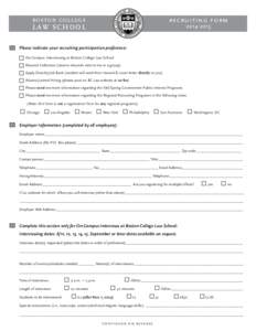 boston college  recruiting form law school