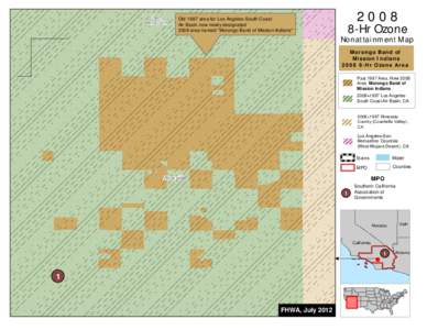 San Bernardino Old 1997 area for Los Angeles-South Coast Air Basin now newly designated 2008 area named 