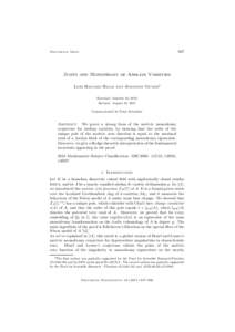 937  Documenta Math. Jumps and Monodromy of Abelian Varieties Lars Halvard Halle and Johannes Nicaise1