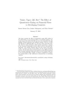 The Effect of Quantitative Easing on Financial Flows to Developing Countries