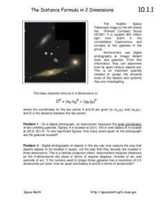 The Distance Formula in 2 Dimensions[removed]The Hubble