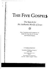 l  THE FIVE GOSPElS