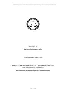Microsoft Word - Bar Council Response - Green Paper Civil Litigation Funding - Final[removed]