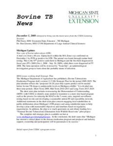 Microsoft Word - Bovine TB News Dec 08.doc