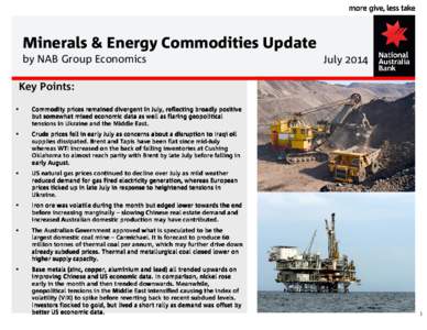 Minerals & Energy Commodities Update