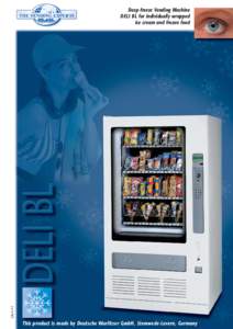 Deep-freeze Vending Machine DELI BL for individually wrapped ice cream and frozen food GB –V–7.1