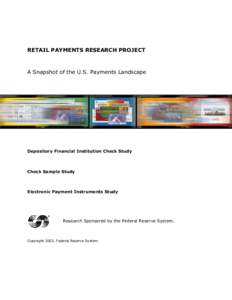 Federal Reserve 2001 Retail Payments Research Project (revised July 2002)