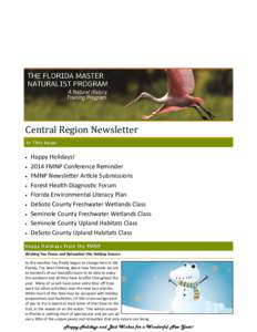 Central	Region	Newsletter	   In This Issue:      