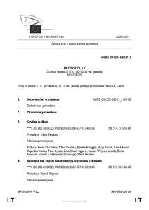 2009–2014  EUROPOS PARLAMENTAS Žemės ūkio ir kaimo plėtros komitetas  AGRI_PV(2014)0217_1