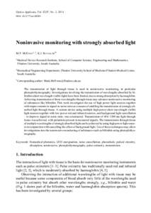 Photonics / Electromagnetic spectrum / Light-emitting diode / Lighting / Infrared / Pulse oximetry / Philips Lumileds Lighting Company / Attenuation / Oxygen sensor / Electromagnetic radiation / Optics / Electromagnetism