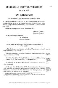 No. 55 of[removed]AN ORDINANCE To amend the Legal Practitioners  Ordinance 1970