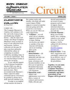 SAN DIEGO The Circuit  VOLUME 1, ISSUE 1