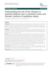 Burbeck et al. BMC Palliative Care 2014, 13:3 http://www.biomedcentral.com/1472-684X/13/3