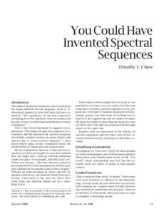 You Could Have Invented Spectral Sequences Timothy Y. Chow  Introduction