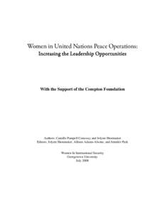 Military operations other than war / United Nations / Department of Peacekeeping Operations / United Nations Security Council Resolution / Reform of the United Nations / United Nations peacekeeping / Peacekeeping / Peace