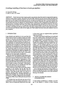 Permafrost, Phillips, Springman & Arenson (eds) © 2003 Swets & Zeitlinger, Lisse, ISBN[removed]Centrifuge modelling of frost heave of arctic gas pipelines J.I. Clark & R. Phillips C-CORE, St. John’s, NL, Canada