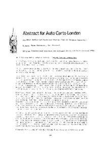 Abstract for Auto Carto London Title Bench Marking and Acceptance Testing: Toward?..Standard Approaches Author(s) Pavao Stefanovic, Jane Drummond