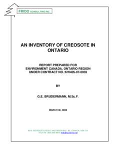 An Inventory of Creosote in Ontario - March 2008
