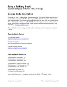 Take a Talking Book - Georgia Media Info