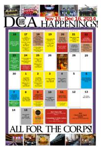 DCA HAPPENINGS! Nov 15 - Dec 16, 2014 S U N D AY  16