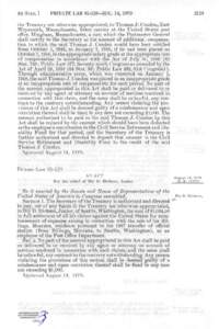 84 STAT. ]  PRIVATE LAW[removed]AUG. 14, 1970 the Treasury not otherwise appropriated, to Thomas J. Condon, East Weymouth, Massachusetts, letter carrier at the United States post