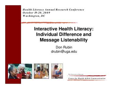 Pandemics / Influenza pandemics / Health communication / Influenza / Health Information National Trends Survey / Health literacy / Influenza vaccine / Flu pandemic / Influenza A virus subtype H1N1 / Health / Medicine / Vaccines