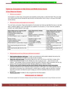 Concussion / Neurotrauma / Athletics / Student athlete / International School of Kuala Lumpur / Education in Malaysia / Sports / Medicine / Athletic training