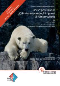 Campagna efficienza per il freddo 2014–2017  Corso post-lavoro Ottimizzazione degli impianti di refrigerazione per