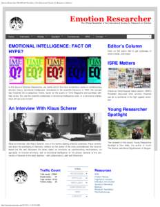 Emotion Researcher | The Official Newsletter of the International Society for Research on Emotion  Emotion Researcher The Official Newsletter of the International Society for Research on Emotion