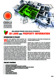 CSDILA THE CENTRE FOR SPATIAL DATA INFRASTRUCTURES & LAND ADMINISTRATION  ARC-LINKAGE PROJECT[removed]LP110200178