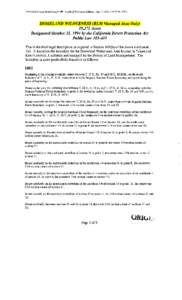 Final Official Legal Description for the Domeland Wilderness Addition: June 17,2005 :CACA No[removed]DOMELAND WILDERNESS (BLM Managed Area Only) 39,273 Acres Designated October 31,1994 by the California Desert Protection