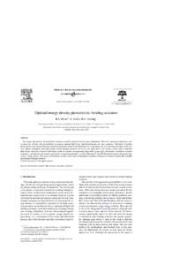 Sensors and Actuators A–488  Optimal energy density piezoelectric bending actuators R.J. Wood∗ , E. Steltz, R.S. Fearing Department of EECS, University of California at Berkeley, 211 Cory Hall 1772, Be