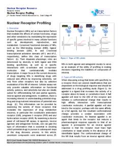 Nuclear Receptor Resource Research Article Nuclear Receptor Profiling J.P. Vanden Heuvel, INDIGO Biosciences Inc., State College PA