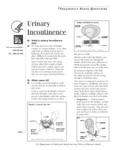 Frequently Asked Questions  Urinary Incontinence http://www.womenshealth.gov