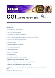 CGI  ANNUAL REPORT 2015 Contents 1. Overall objectives, mission and aims