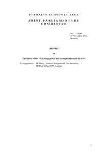 EUROPEAN ECONOMIC AREA  JOINT PARLIAMENTARY COMMITTEE Ref[removed]November 2012