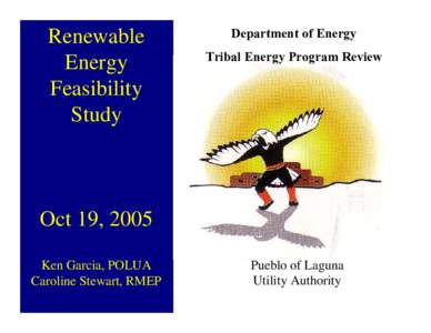 Pueblo of Laguna - Renewable Energy Feasibility Study