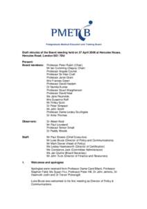 Draft minutes of the Board meeting held on 8 March 2006 at Hercules House, Hercules Road, London SE1 7DU