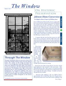 Volume 1, No. 7  The Window On Historic Preservation