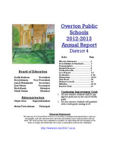 Overton Public Schools[removed]Annual Report District 4 Index