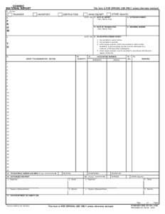 Standard Form 153, COMSEC Material Report, Revised September 1988