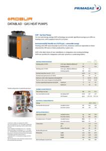 Datablad - Gas heat pumps  GHP - Gas Heat Pumps For cost and energy savings GHP technology can provide significant savings up to 40% on heating costs, with a payback time of 2 to 4 years. Environmentally friendly use of 