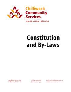 Constitution and By-Laws[removed]Wellington Ave. Chilliwack, BC V2P 2C7