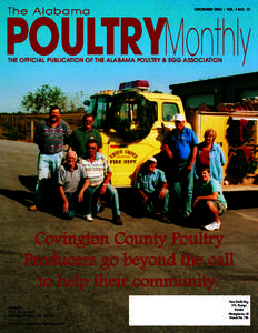 The Alabama  DECEMBER 2004 • VOL. 4 NO. 12 POULTRYMonthly THE OFFICIAL PUBLICATION OF THE ALABAMA POULTRY & EGG ASSOCIATION