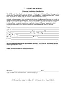 Microsoft Word - Financial Assistance Application.doc