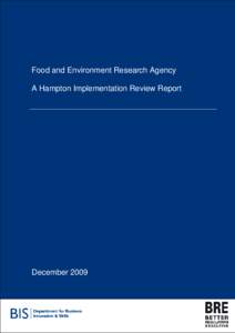 Food and Environment Agency A Hampton Implementation Review Report